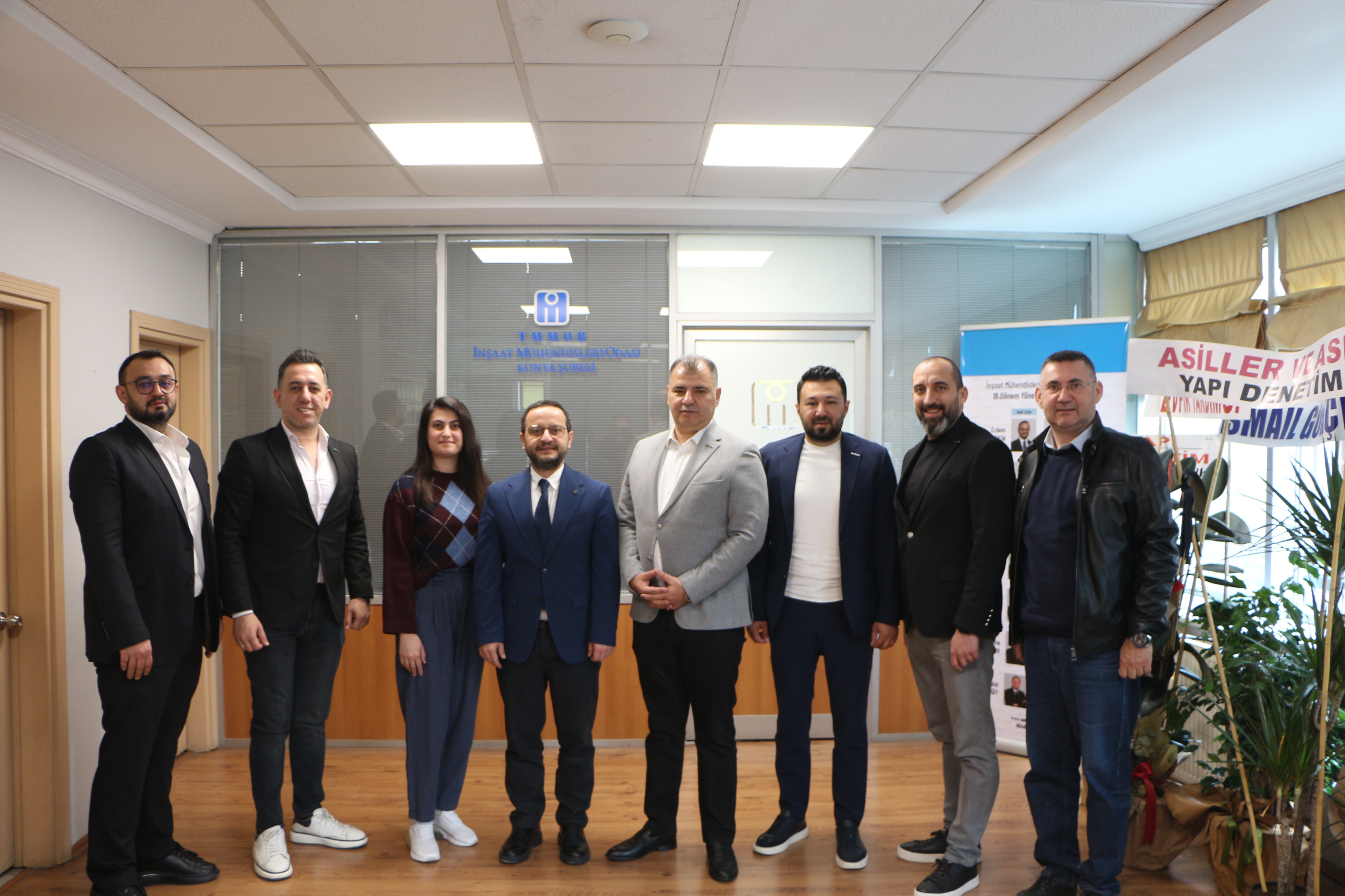 TÜGİKKONYAGİAD'dan TMMOB İnşaat Mühendisleri Odası (İMO) Konya Şube Başkanlığına seçilen Sn. Erdem Naltekin’e Hayırlı Olsun Ziyareti!